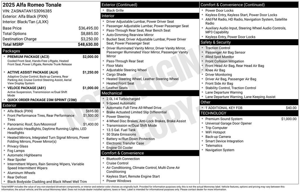 2025 Alfa Romeo Tonale TONALE AWD