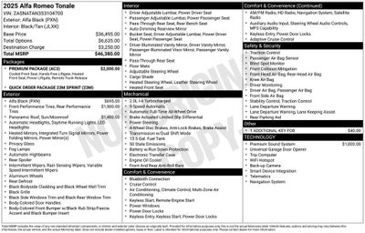 2025 Alfa Romeo Tonale TONALE AWD