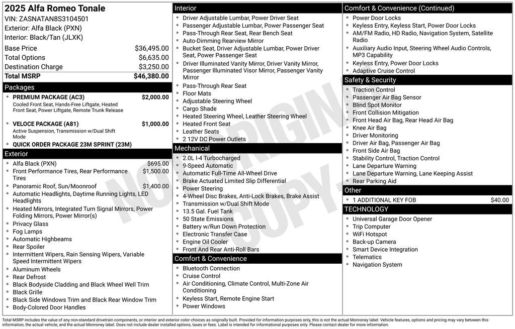 2025 Alfa Romeo Tonale TONALE AWD