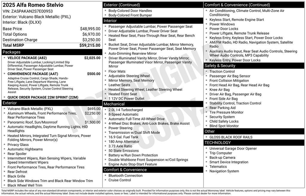 2025 Alfa Romeo Stelvio STELVIO AWD