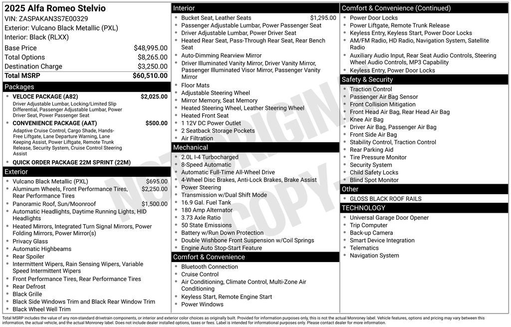 2025 Alfa Romeo Stelvio STELVIO AWD