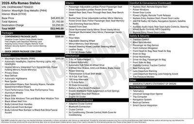 2026 Alfa Romeo Stelvio STELVIO AWD