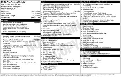 2026 Alfa Romeo Stelvio STELVIO AWD