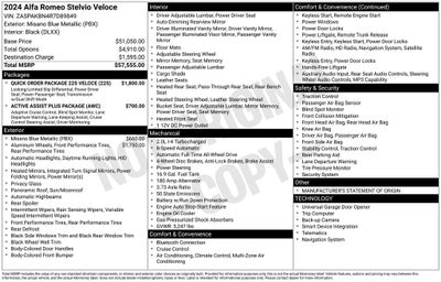 2024 Alfa Romeo Stelvio Veloce AWD