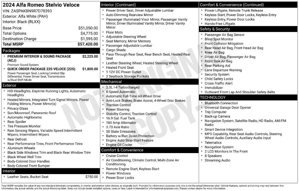 2024 Alfa Romeo Stelvio Veloce AWD